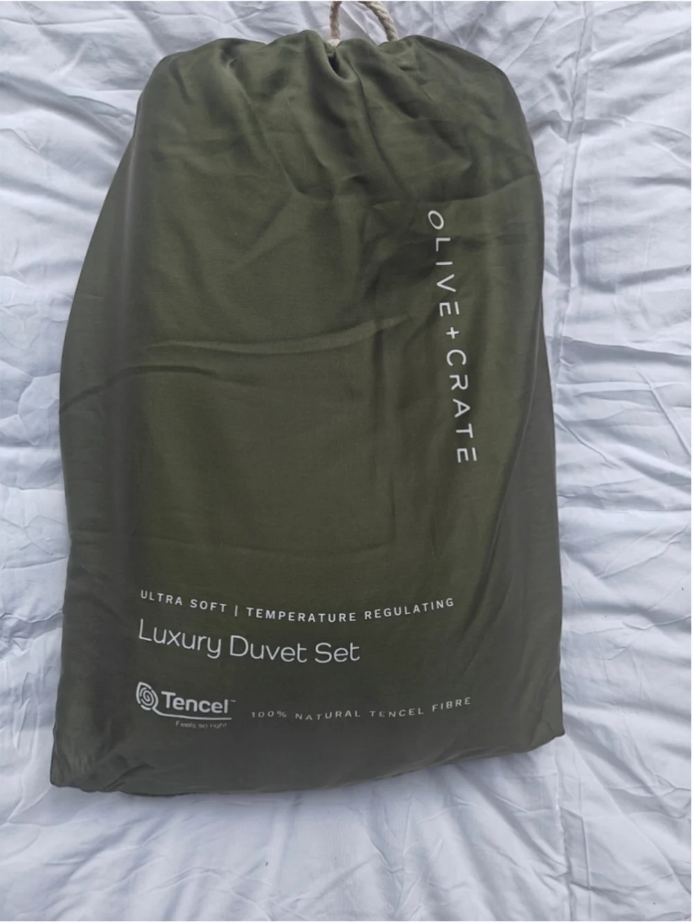 OLIVE & CRATE EUCALYPTUS - CALI KING DUVET COVER SET MOSS